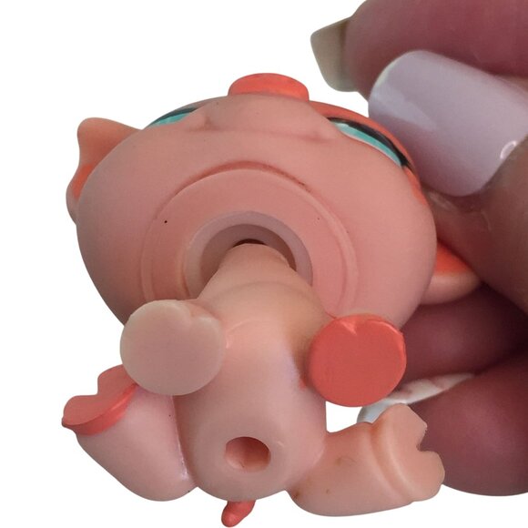 Littlest Pet Shop LPS Pig #622 Polka Dot Ears Clover Eyes #885 #87 Blue Dot Eyes - Picture 8 of 14
